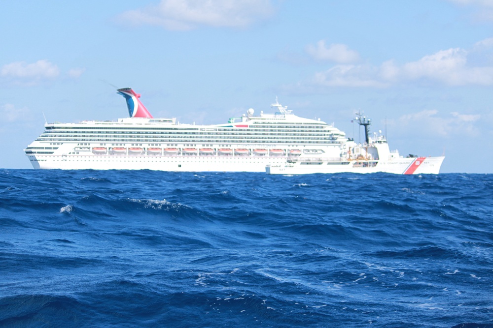 Coast Guard escorts disabled cruise ship