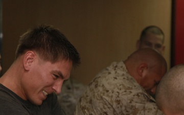 Marines, sailors test strength during arm wrestling tournament