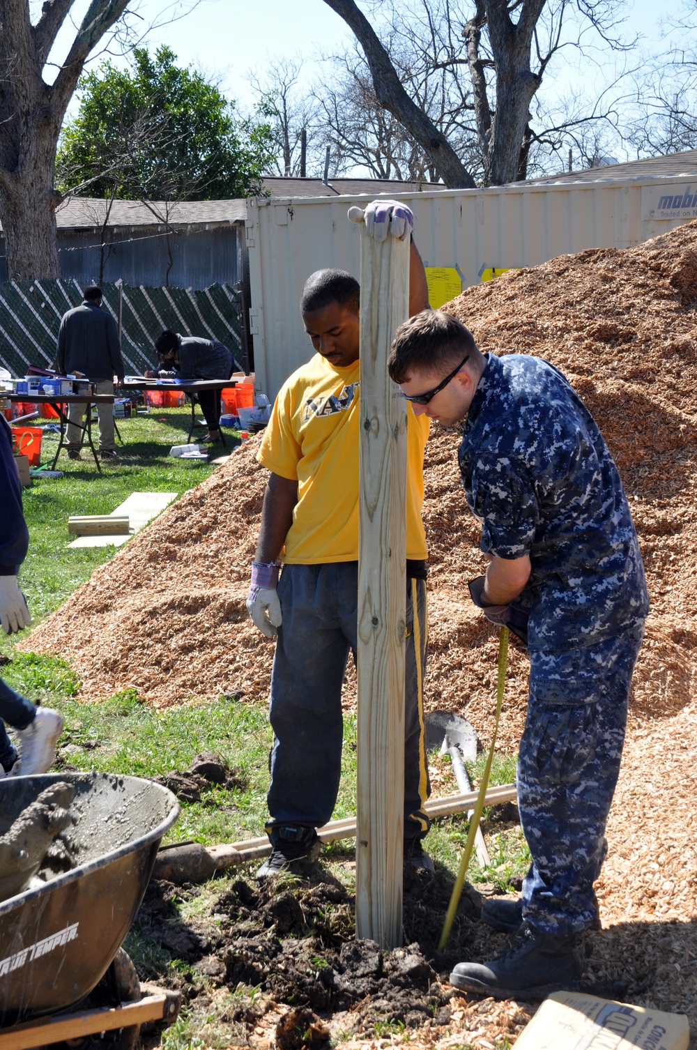 NRD Houston sailors help build a park