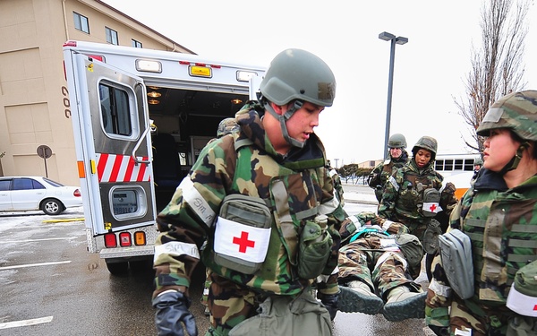 Osan airmen respond to simulated attacks during BB 12-03