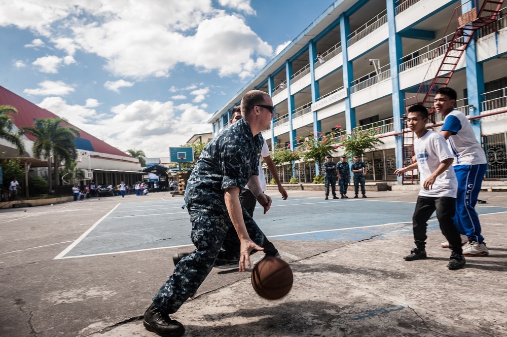 USS Stockdale community service project