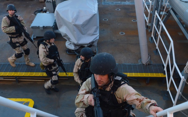 USS Carter Hall crew training exercise