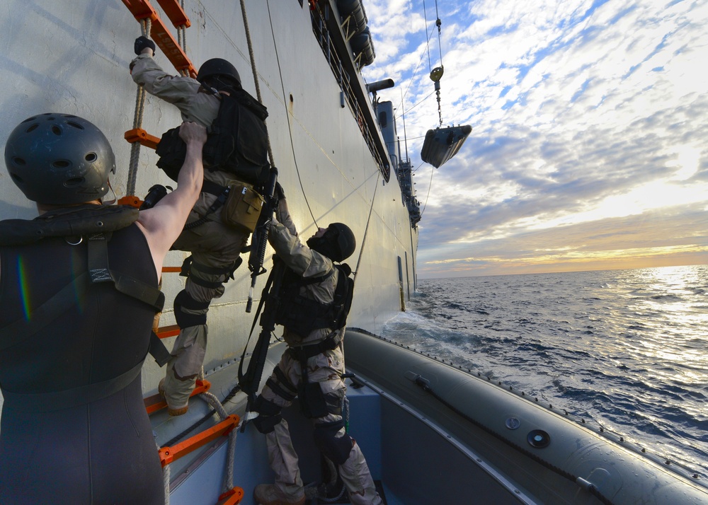 USS Carter Hall crew training exercise