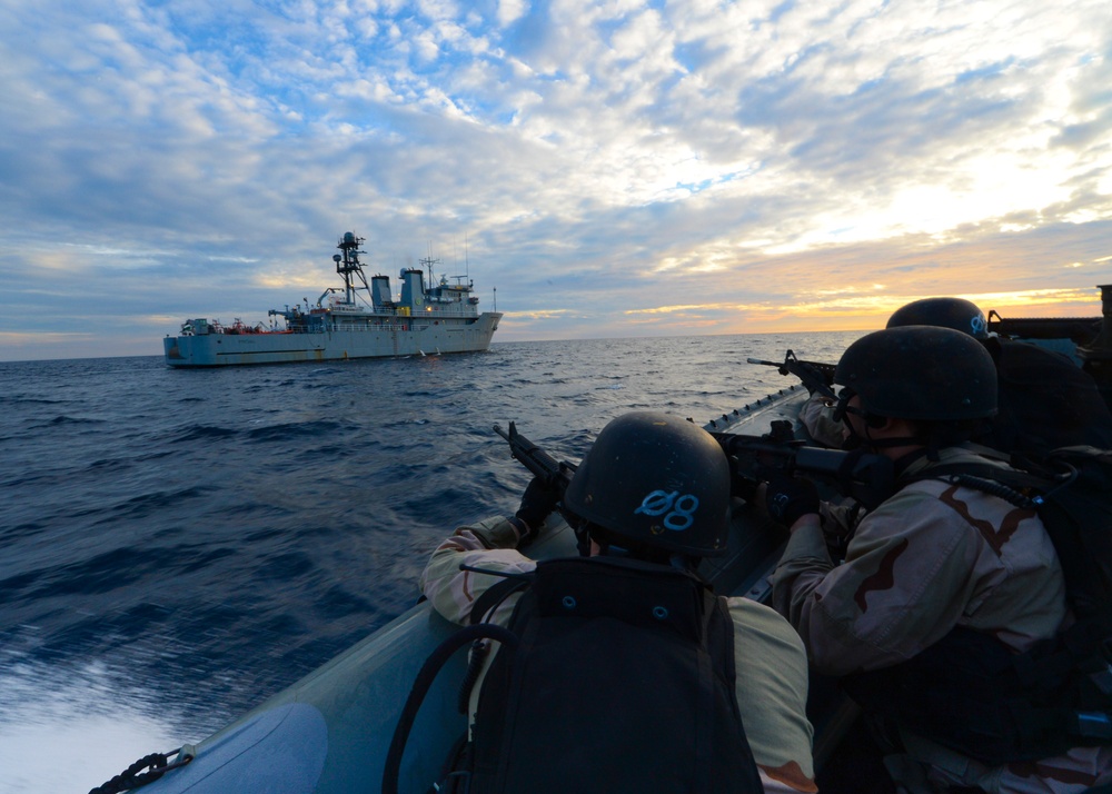 USS Carter Hall crew training exercise