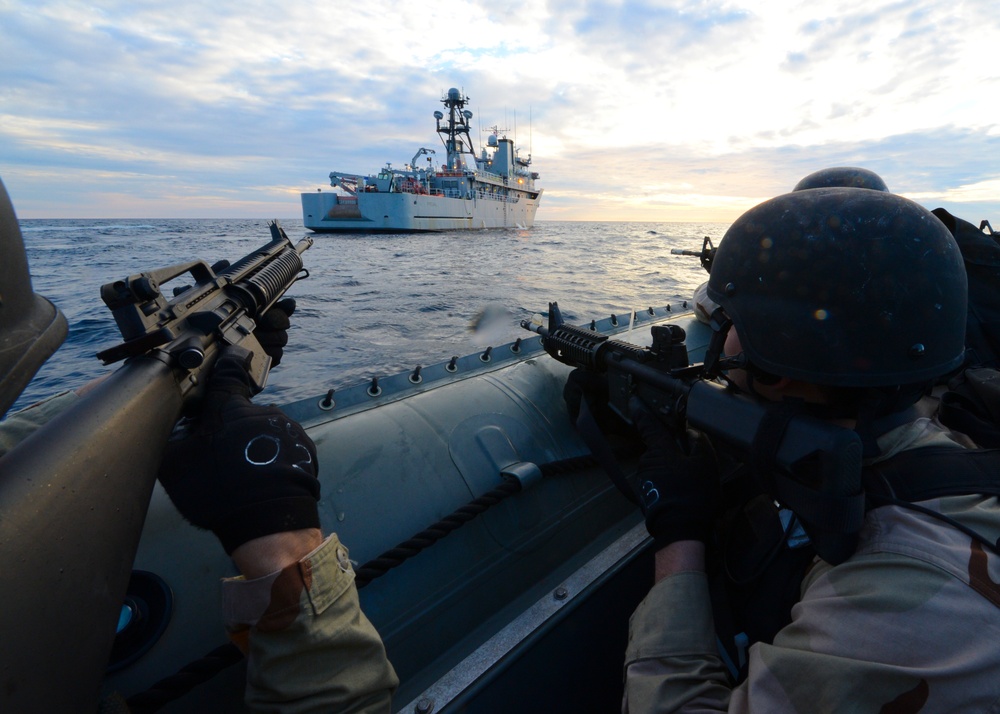 USS Carter Hall crew training exercise