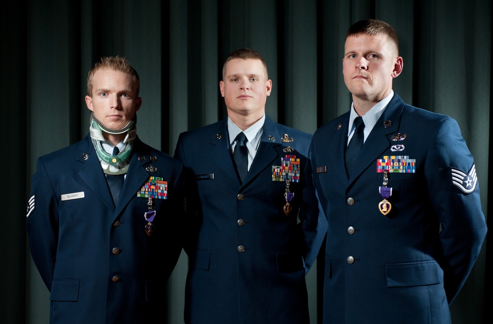 Purple Heart Medals awarded to Travis Airmen