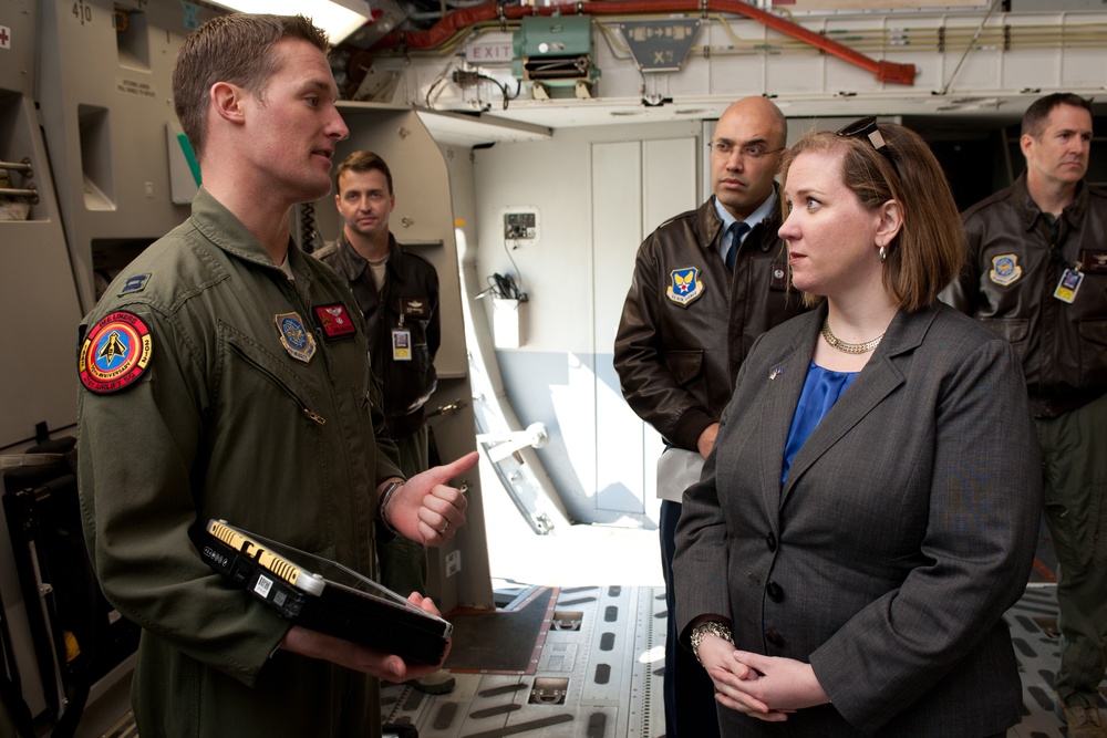 Under Secretary of the Air Force Erin Conaton visits Travis Air Force Base