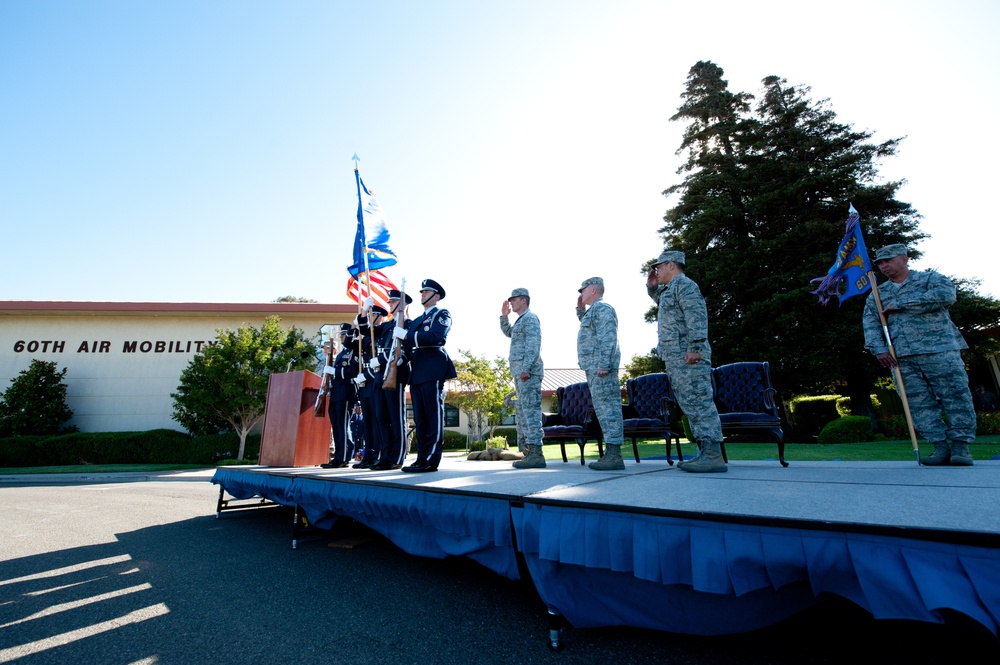 60th Mission Support Group change of command ceremony