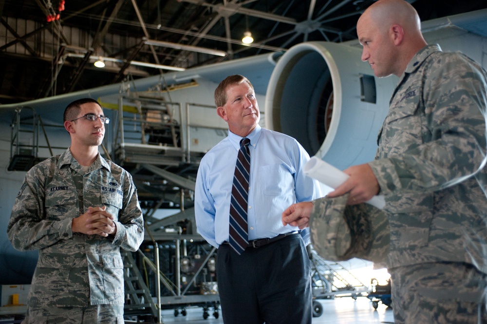 The honorable Terry Yonkers visits Travis AFB