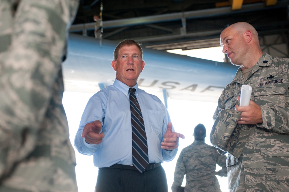 The honorable Terry Yonkers visits Travis AFB