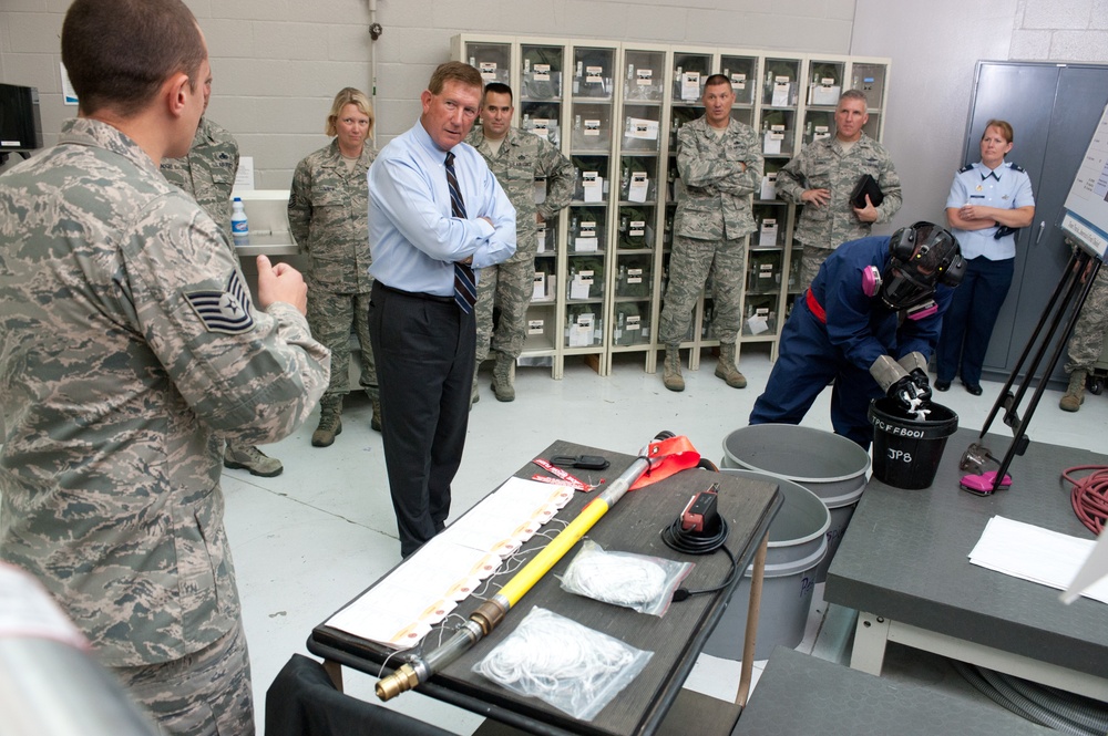 The honorable Terry Yonkers visits Travis AFB