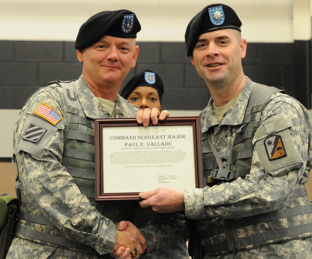 82nd STB welcomes new CSM