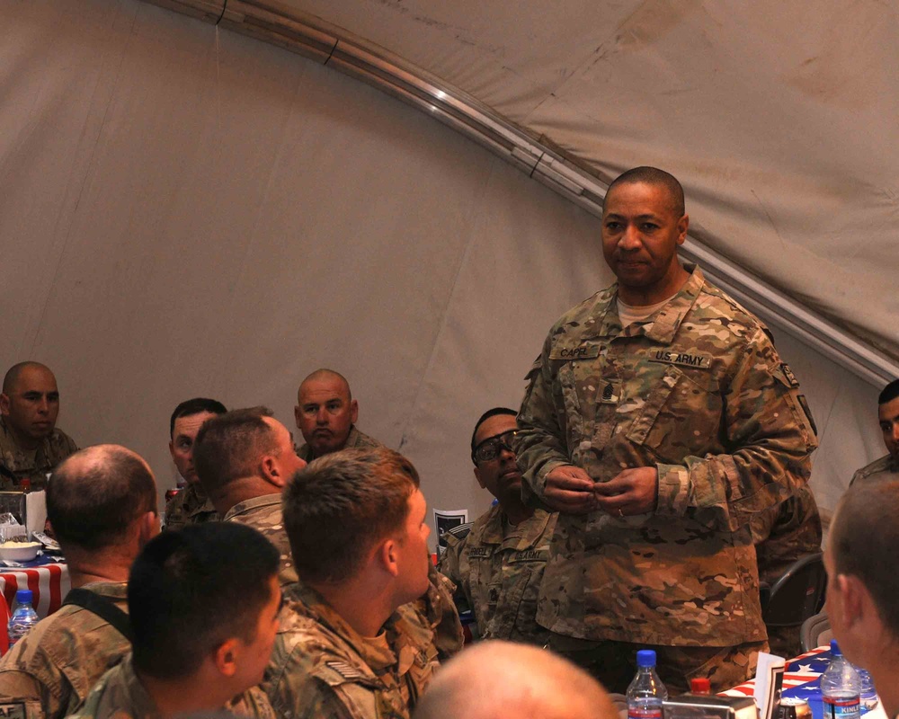 CSM Thomas R. Capel visits soldiers in Regional Command-South