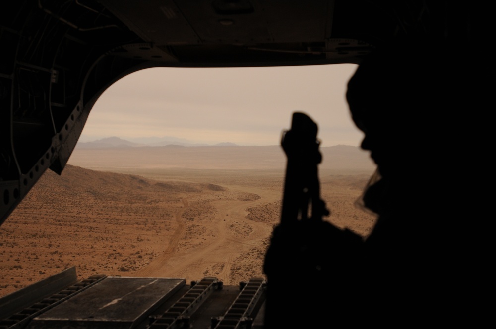 The Mojave Desert from a Chinook