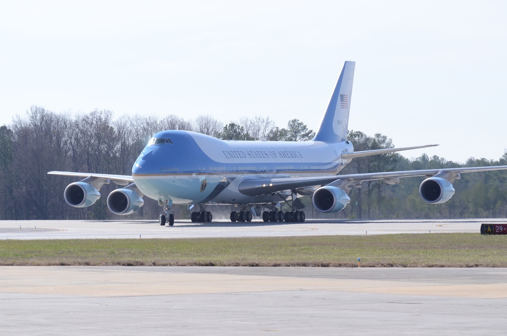 President Obama arrives at Dobbins ARB