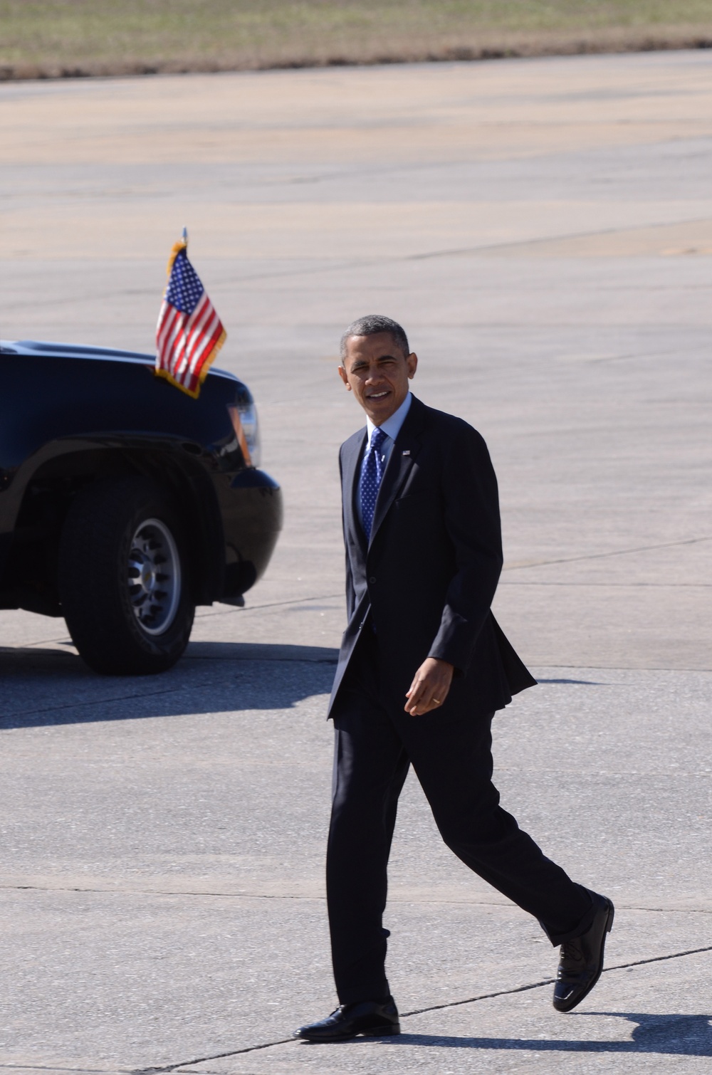 President Obama arrives at Dobbins ARB