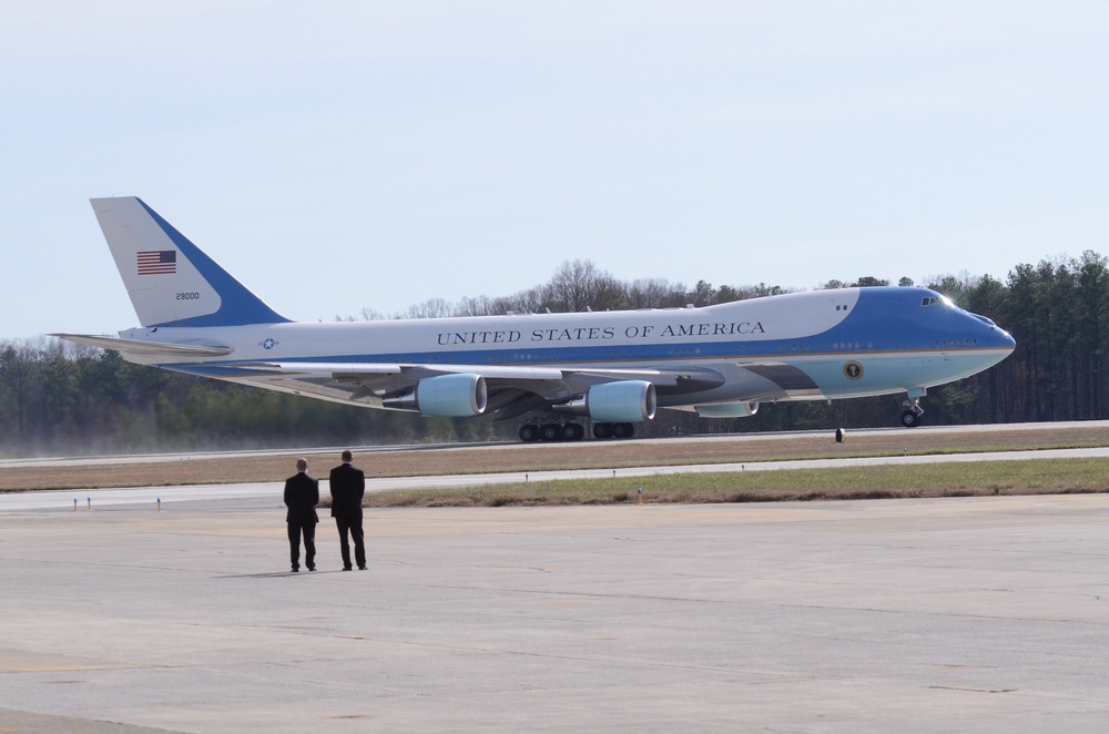 President Obama arrives at Dobbins ARB