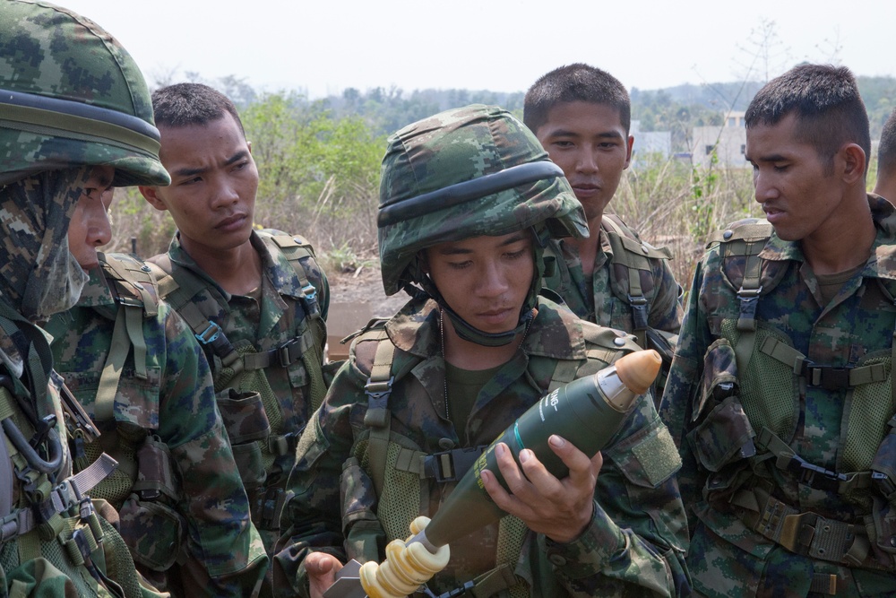 Live-fire mortar training a blast for Thai, US forces