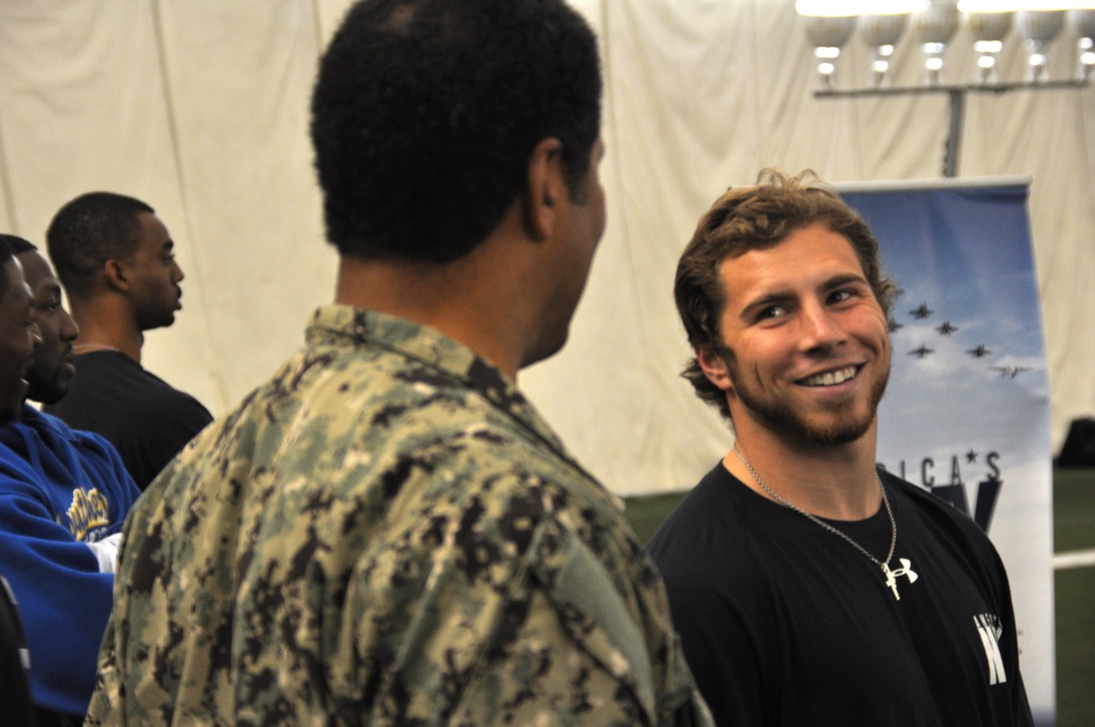 Navy, NFL partner during scouting combine in Houston