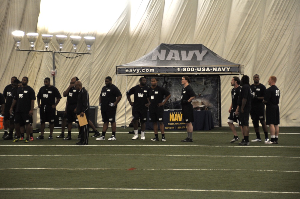 Navy, NFL partner during scouting combine in Houston