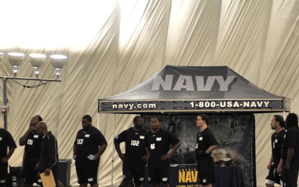 Navy, NFL partner during scouting combine in Houston