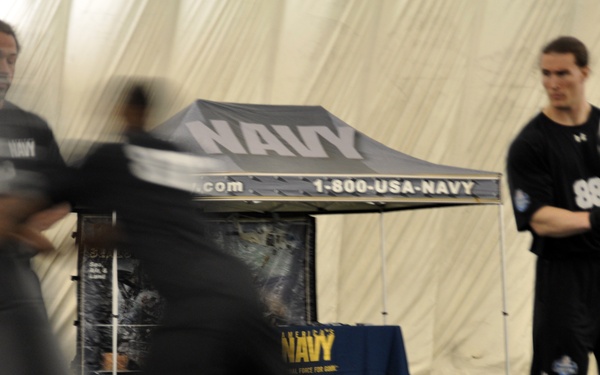 Navy, NFL partner during scouting combine in Houston