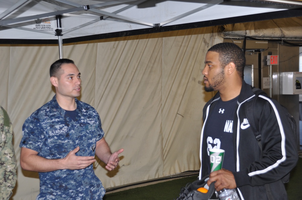 Navy, NFL partner during scouting combine in Houston