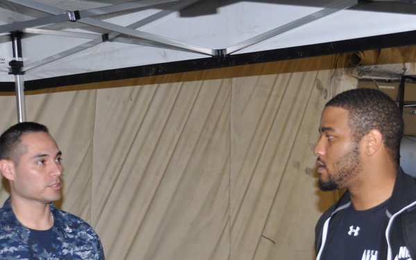Navy, NFL partner during scouting combine in Houston