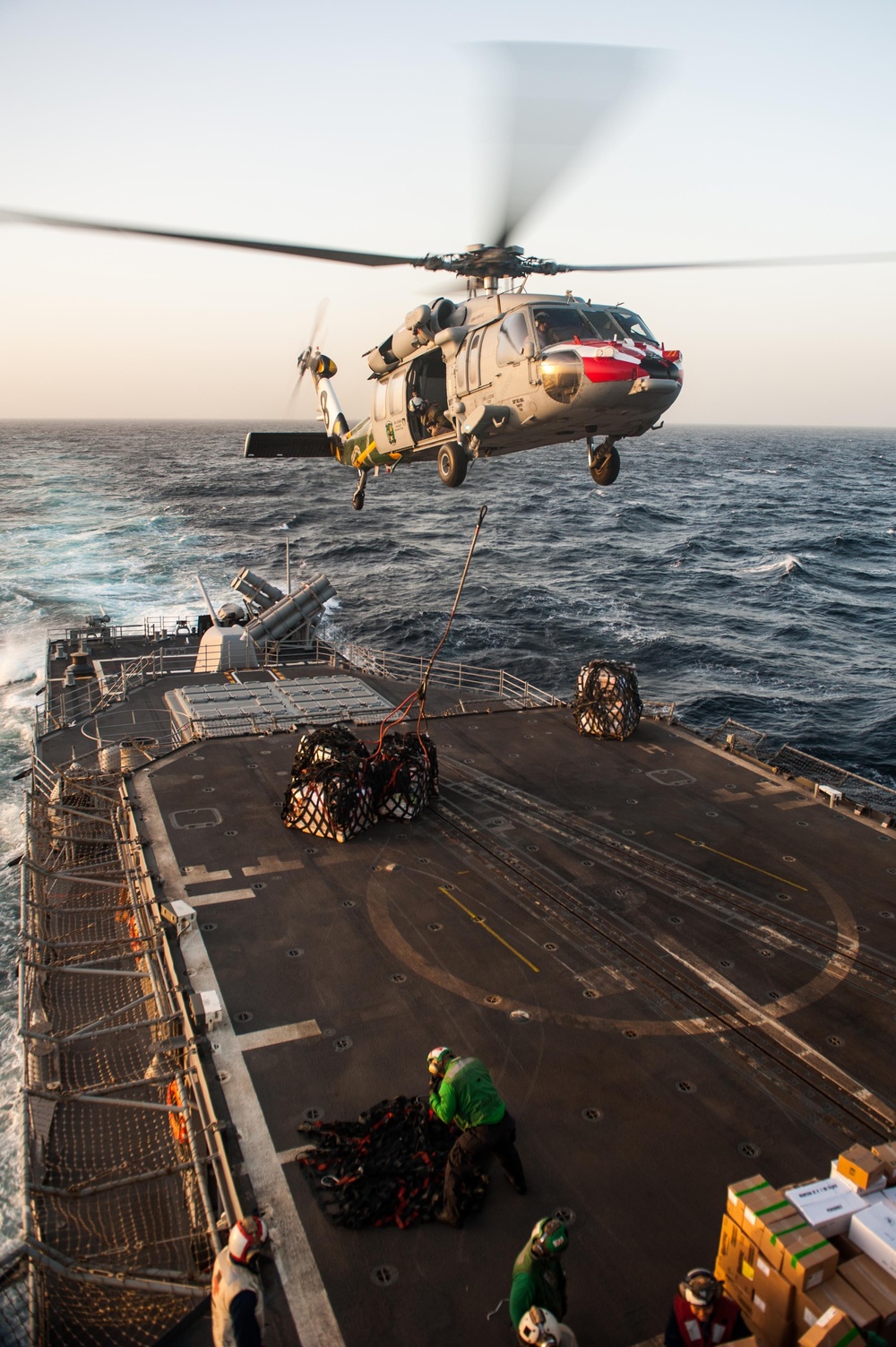 USS Mobile Bay replenishment