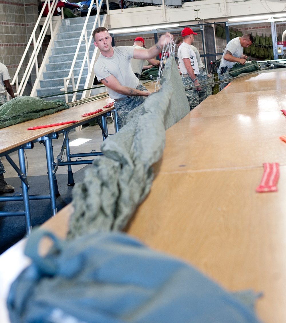 Indiana National Guard parachute rigging