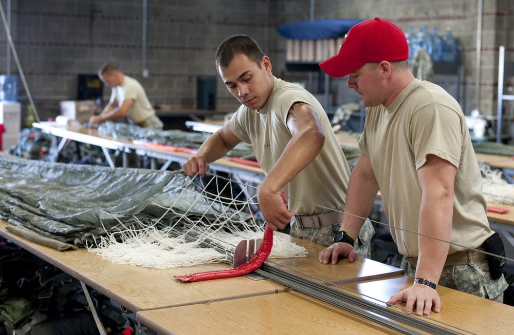 Indiana National Guard parachute rigging