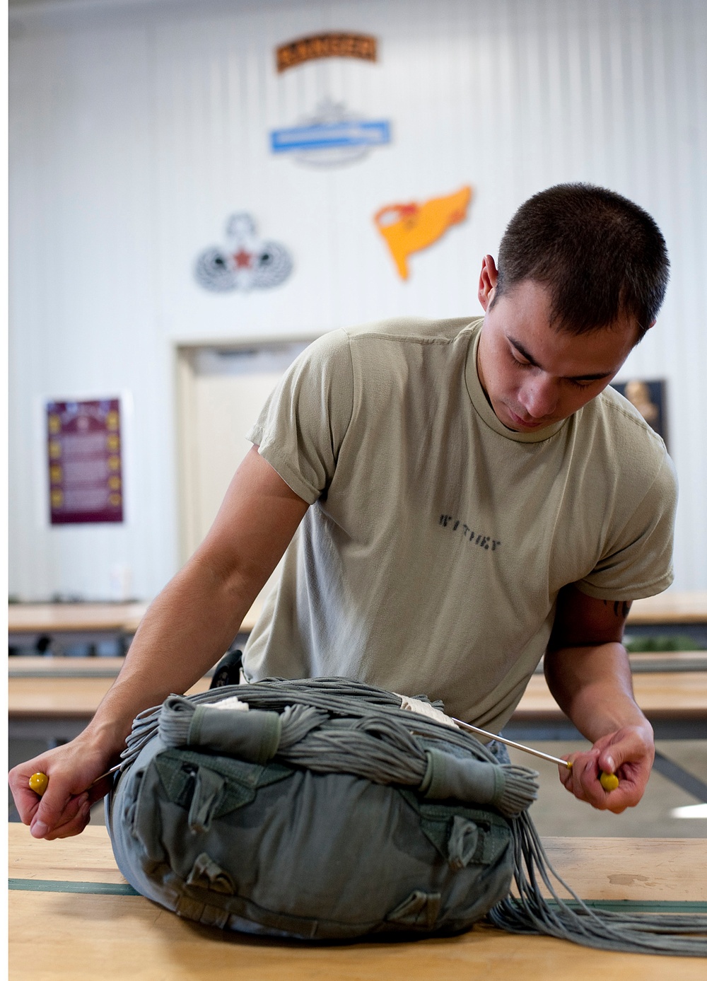 Indiana National Guard parachute rigging