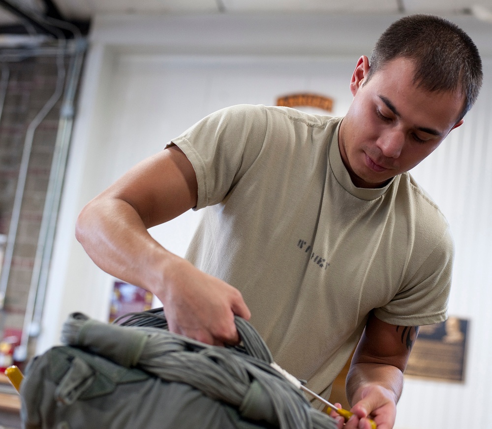 Indiana National Guard parachute rigging