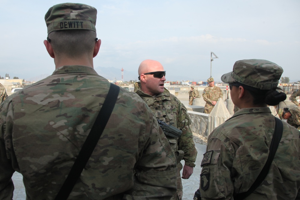 Command Sgt. Maj. Sasser coin ceremony