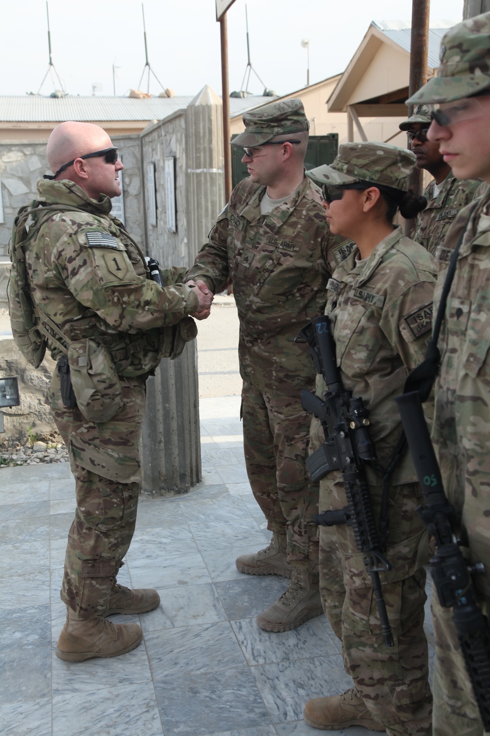 Command Sgt. Maj. Sasser coin ceremony