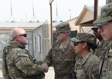 Command Sgt. Maj. Sasser coin ceremony