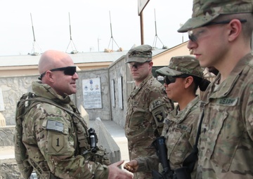 Command Sgt. Maj. Sasser coin ceremony