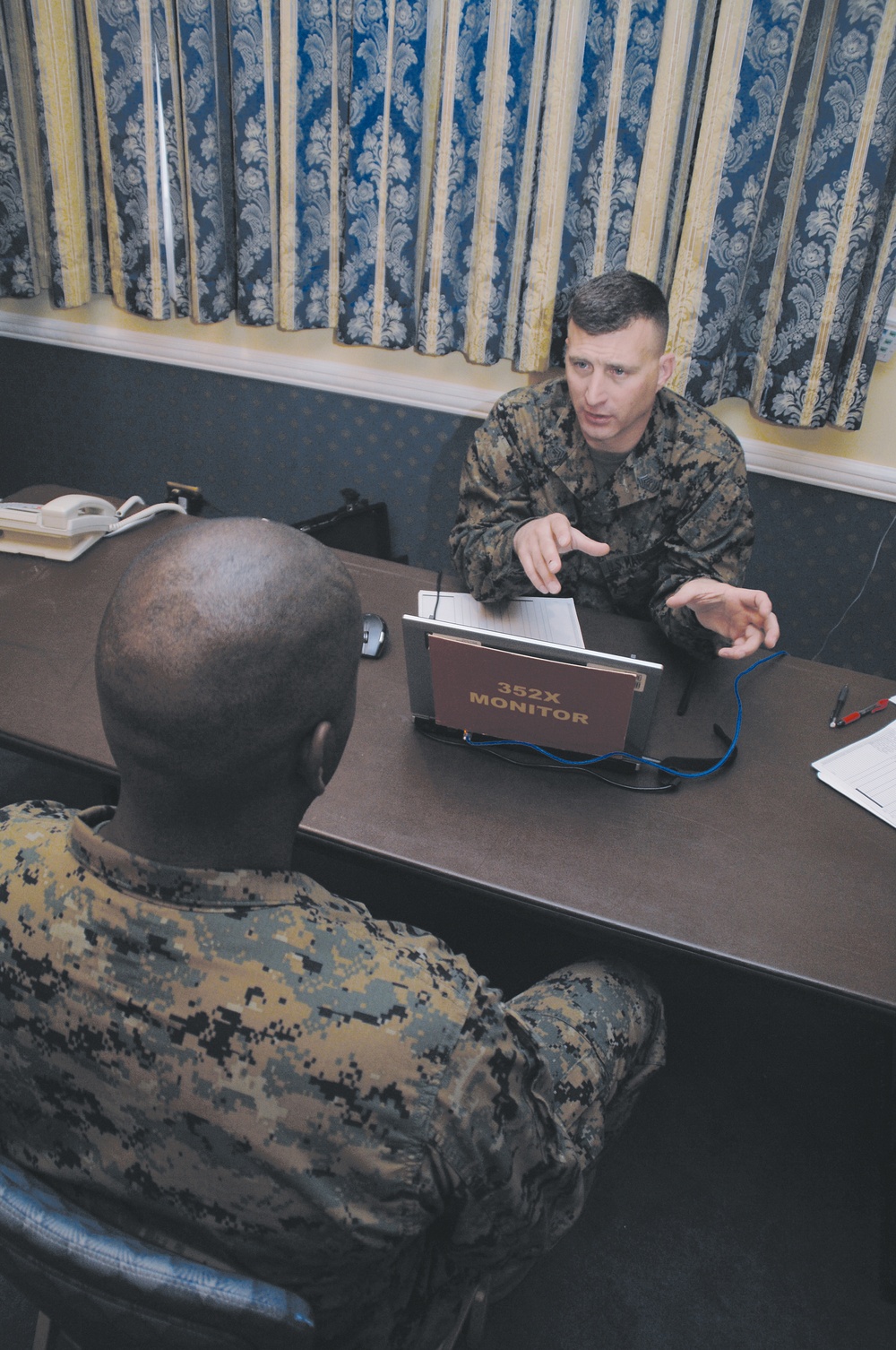 MMEA Roadshow Monitors educate Marines in career paths, discuss future assignments