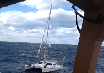 Coast Guard tows disabled sailboat from 17 miles off NC coast
