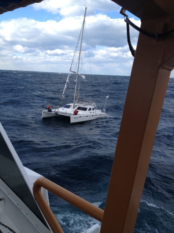 Coast Guard tows disabled sailboat from 17 miles off NC coast