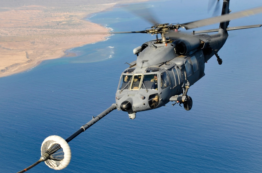 Pave Hawk refuels over Africa