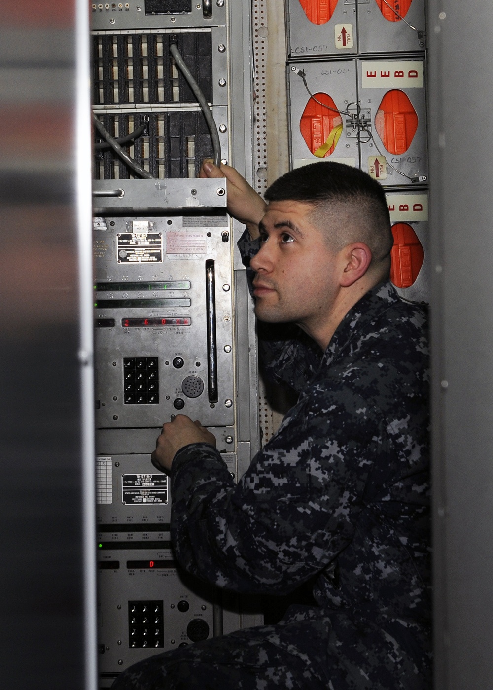 USS John C. Stennis sailors at work