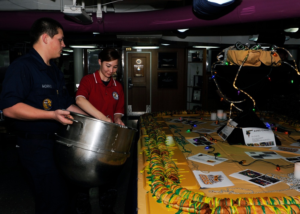 USS John C. Stennis Mardi Gras celebration