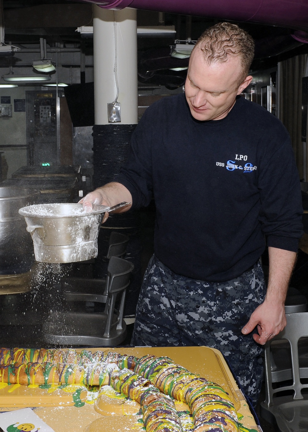 Mardi Gras celebration aboard USS John C. Stennis
