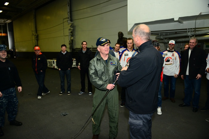 Norfolk Admirals visit USS George H.W. Bush