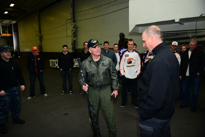 Norfolk Admirals visit USS George H.W. Bush