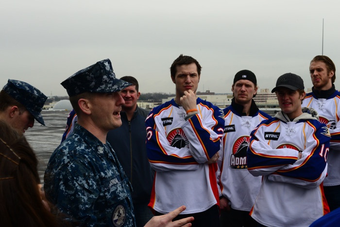 Norfolk Admirals visit USS George H.W. Bush