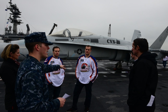 Norfolk Admirals visit USS George H.W. Bush