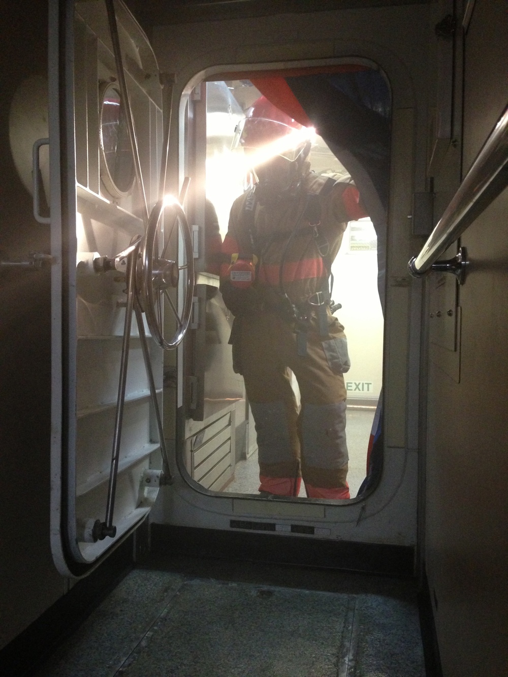 Coast Guard conducts firefighting drills aboard cutter