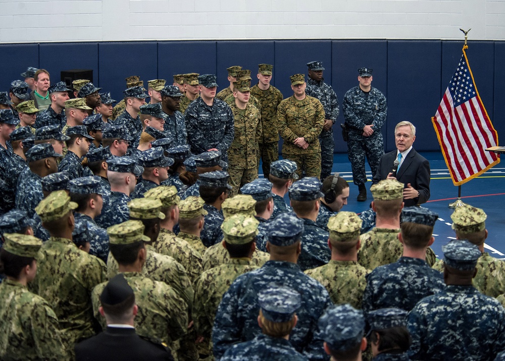 Secretary of the Navy visits service members in South Korea